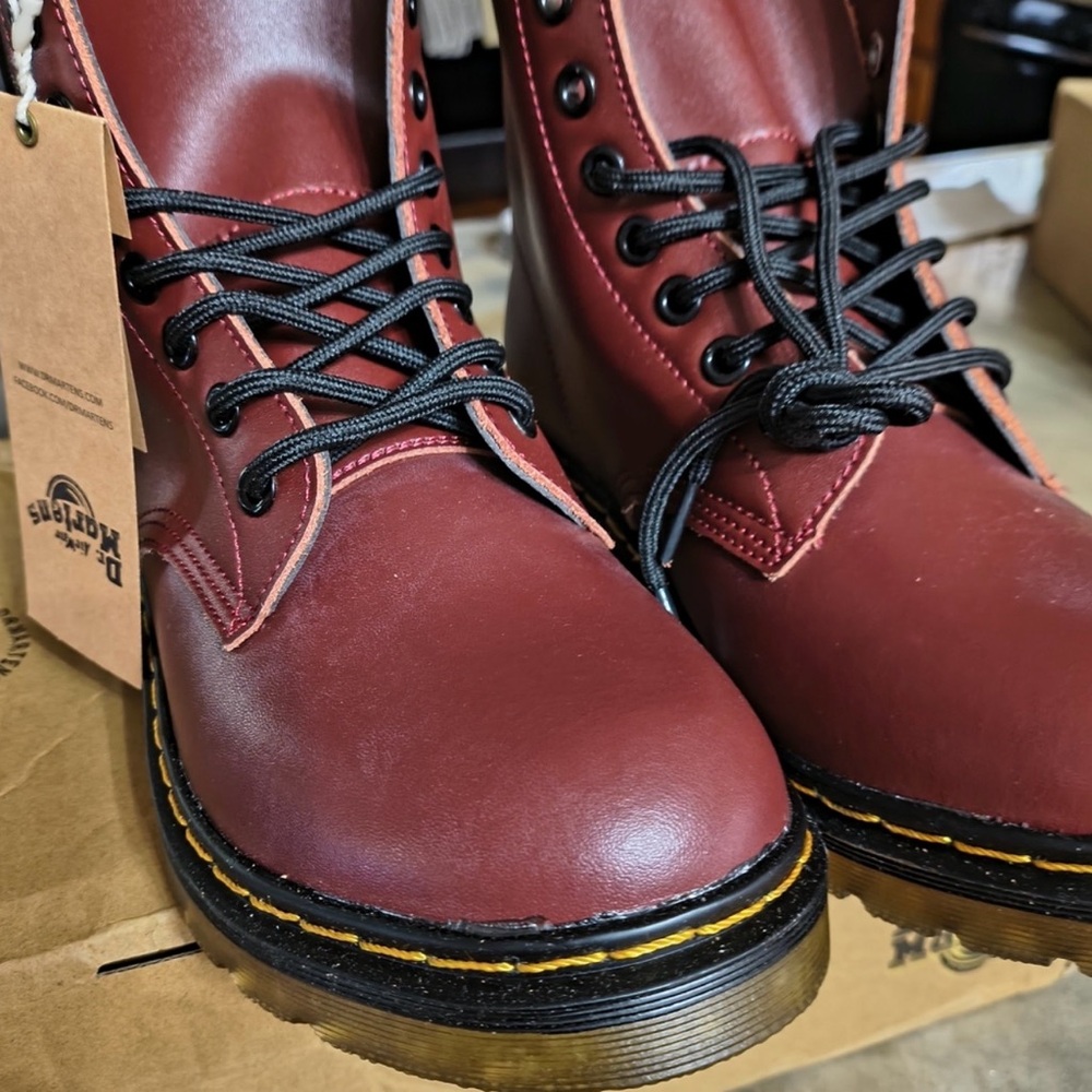 Dr. Martens 1460 Boots – Burgundy (Brand New)